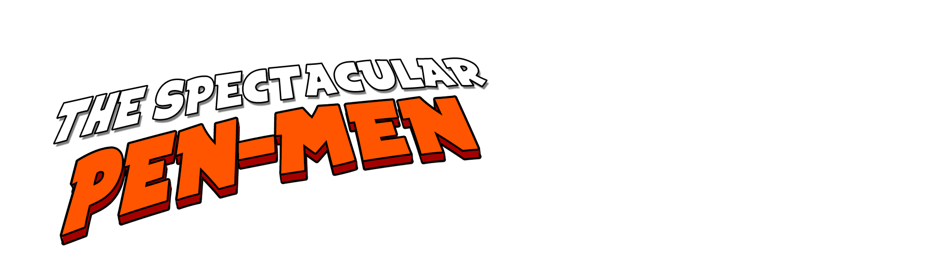 Superheroes Header Pen Men Title Logo